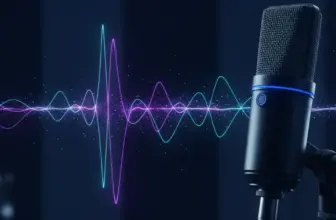 Studio-Mikrofon für KI-Sprachsynthese